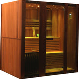 Canadian Red Cedar Wood Swedish 72" 4 to 6 Person Sauna Spa with 9KW Wet/Dry Heater, Rocks, Interior Lighting, and Digital Panel Generic