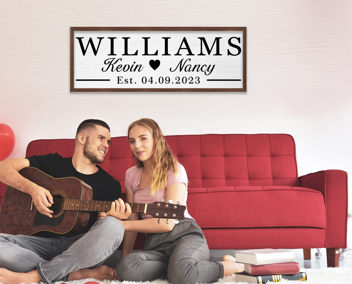 Last Name Signs for Home Personalized Bridal Shower Gift Personalized Wedding Gift Personalized Engagement Gifts Wood Wedding Sign Personalized YCHARTSIGN