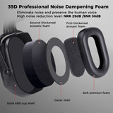 Kalence Bluetooth Hard Hat Ear Muffs, NRR 28dB Adjustable Cap-mounted Bluetooth Hearing Protection Earmuffs 50H Playtime Safety Earmuffs Work Kalence