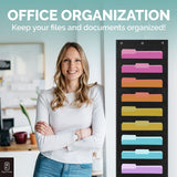 Black Pocket Chart for Classroom - 10 Pocket Storage Rainbow Pocket Charts , 2 Over Door Hangers Included, Hanging Wall File Organizer for File Hippo Creation