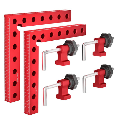 90 Degree Positioning Squares Right Angle Clamps, Clamping Squares for Woodworking Cabinet Clamp Corner Clamps Aluminum Alloy L Type Carpenter Tool WenCrew
