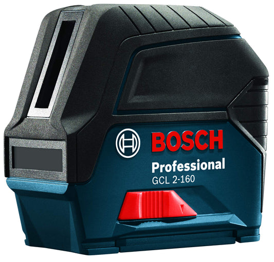 BOSCH 65 Ft. Self-Leveling Cross-Line Combination Laser with Plumb Points GCL 2-160 , Black - WoodArtSupply