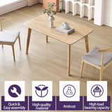 seonyou Solid Wood Kitchen Dining Table Mid Century Modern Wooden Dining Room Table Rectangular Kitchen Table Rustic Restaurant Table seonyou