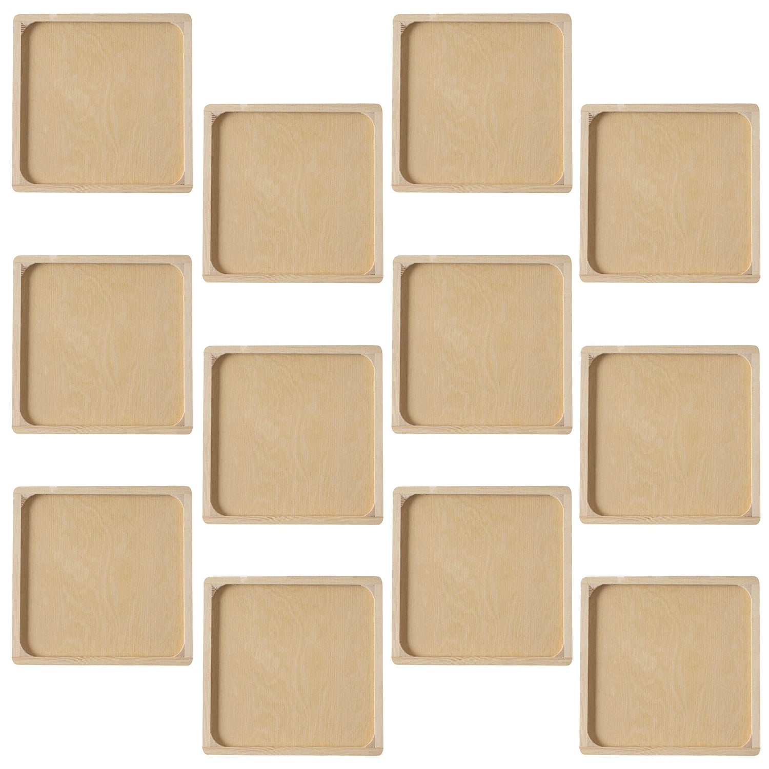 12 Pack: 9”; Square Mosaic Wood Plaque by Make Market® Make Market