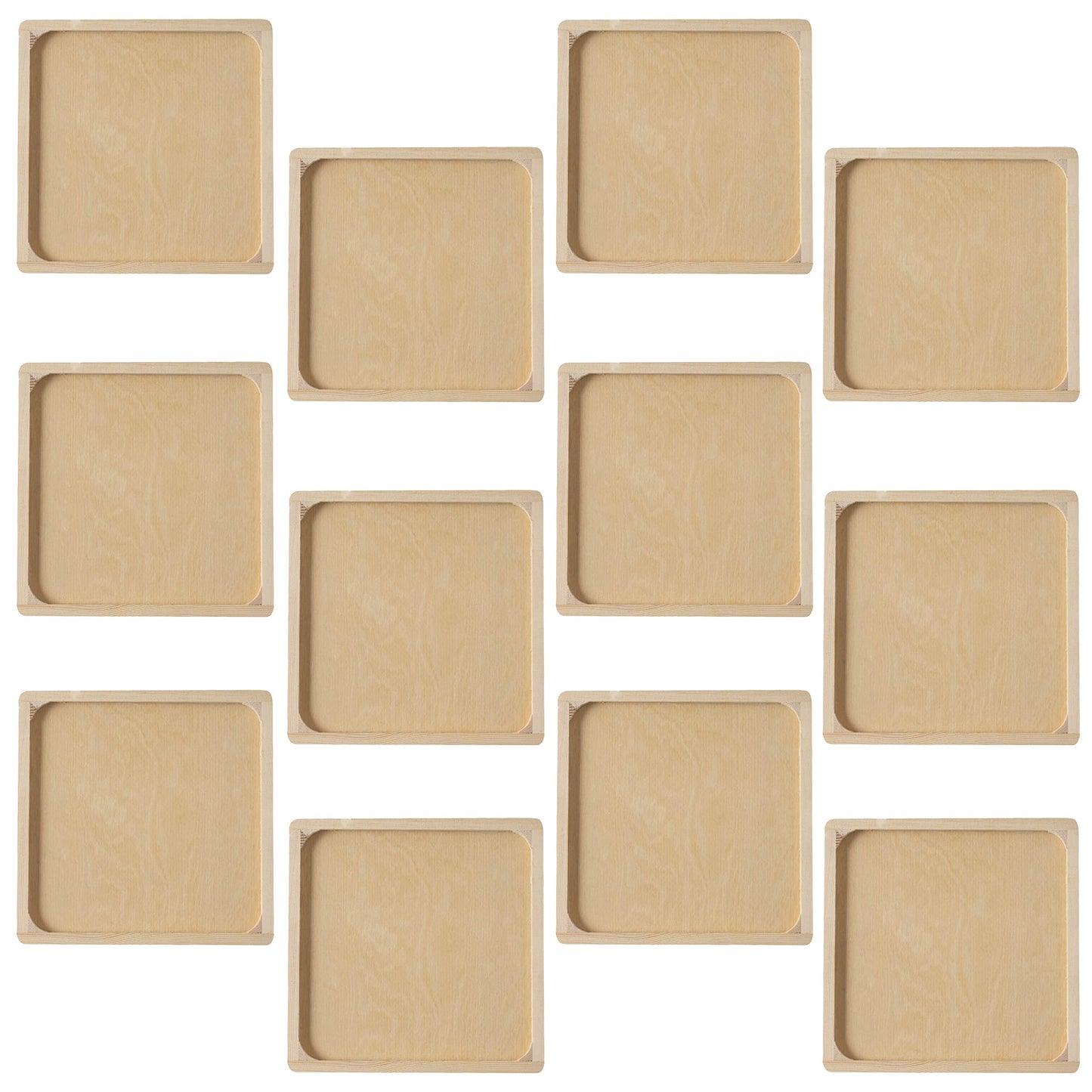 12 Pack: 9”; Square Mosaic Wood Plaque by Make Market®
