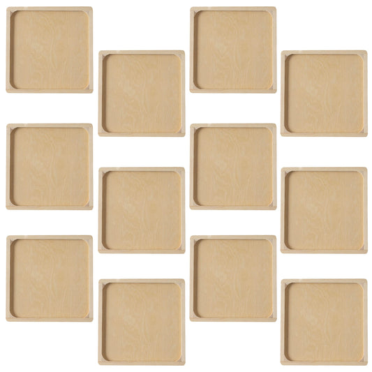 12 Pack: 9”; Square Mosaic Wood Plaque by Make Market® - WoodArtSupply