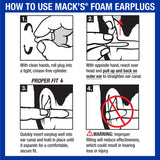 Mack's Maximum Protection Soft Foam Shooting Ear Plugs, 50 Pair - 33 dB Highest NRR – Comfortable Earplugs for Hunting, Tactical, Target, Skeet and Mack's