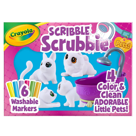 Crayola Scribble Scrubbie Pets Tub Set, Washable Pet Care Toy, Toys for Girls & Boys, Holiday Gifts for Kids, Ages 3, 4, 5, 6 Crayola