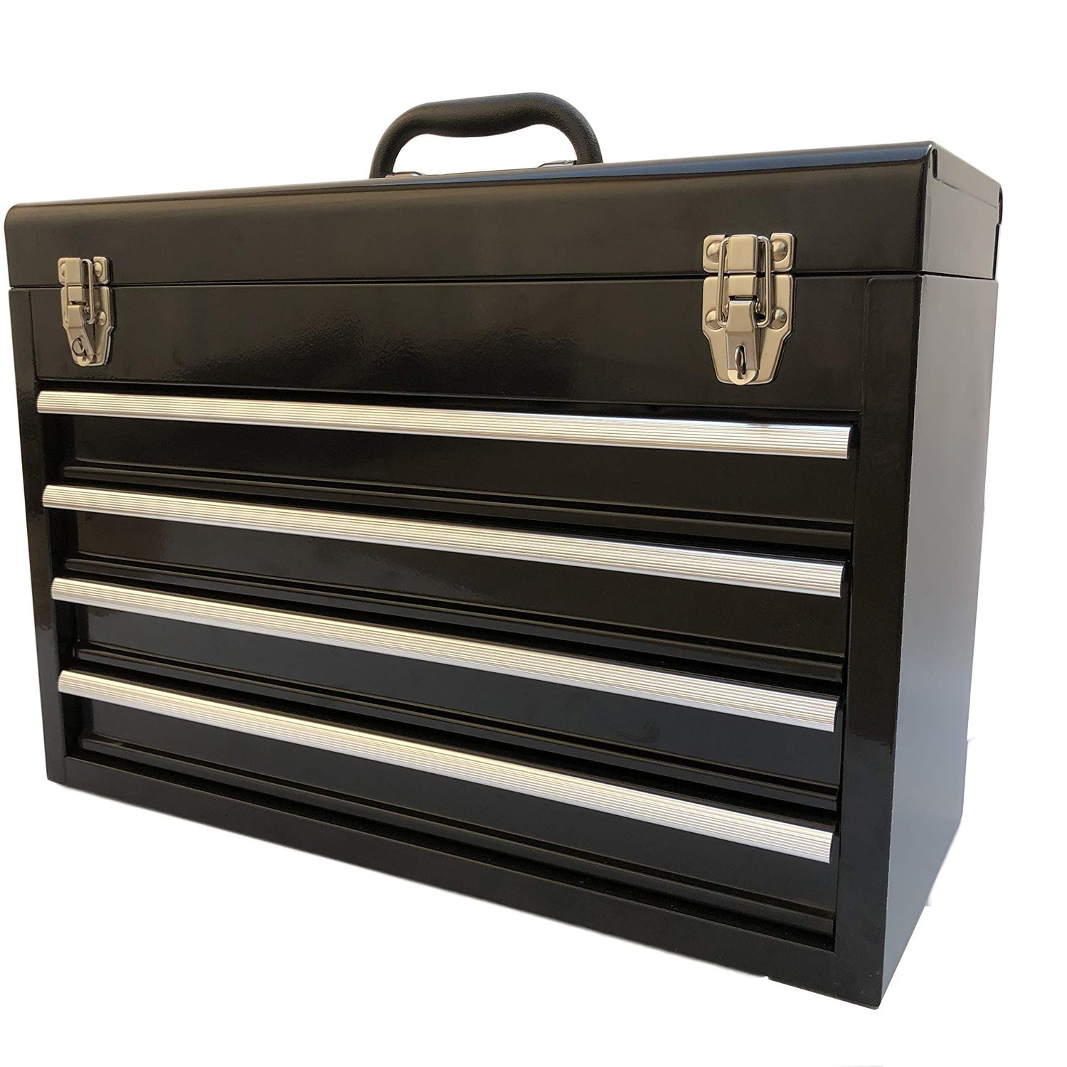Workington Portable Metal Tool Chest with 4 Drawers, 20" 4-Drawer Tool Chest Cabinet with Ball Bearing Drawer Slides, Steel Tool Storage Box Workington