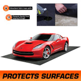 Armor All Original Garage Floor Mat, (17' x 7'4"), (Includes Double Sided Tape), Protects Surfaces, Transforms Garage - Absorbent/Waterproof/Durable Armor All