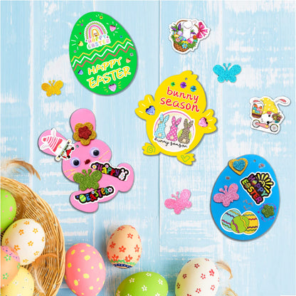 322pcs Easter Foam Stickers Set, Rabbit Chick Egg Arts and Crafts Kits for Kids, DIY Craft Supplies for Home Classroom Activities, Ideal Gifts for - WoodArtSupply