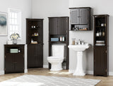 UTEX Bathroom Cabinet Wall Mounted, Wood Hanging Cabinet, Wall Cabinets with Doors and Shelves Over The Toilet for Bathroom,Espresso UTEX