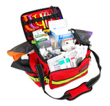 Lightning X Mid-Sized First Responder EMT Bag | LXMB25 | Fully Stocked w/ 240+ First Aid, EMS & Trauma Supplies - RED Lightning X Products