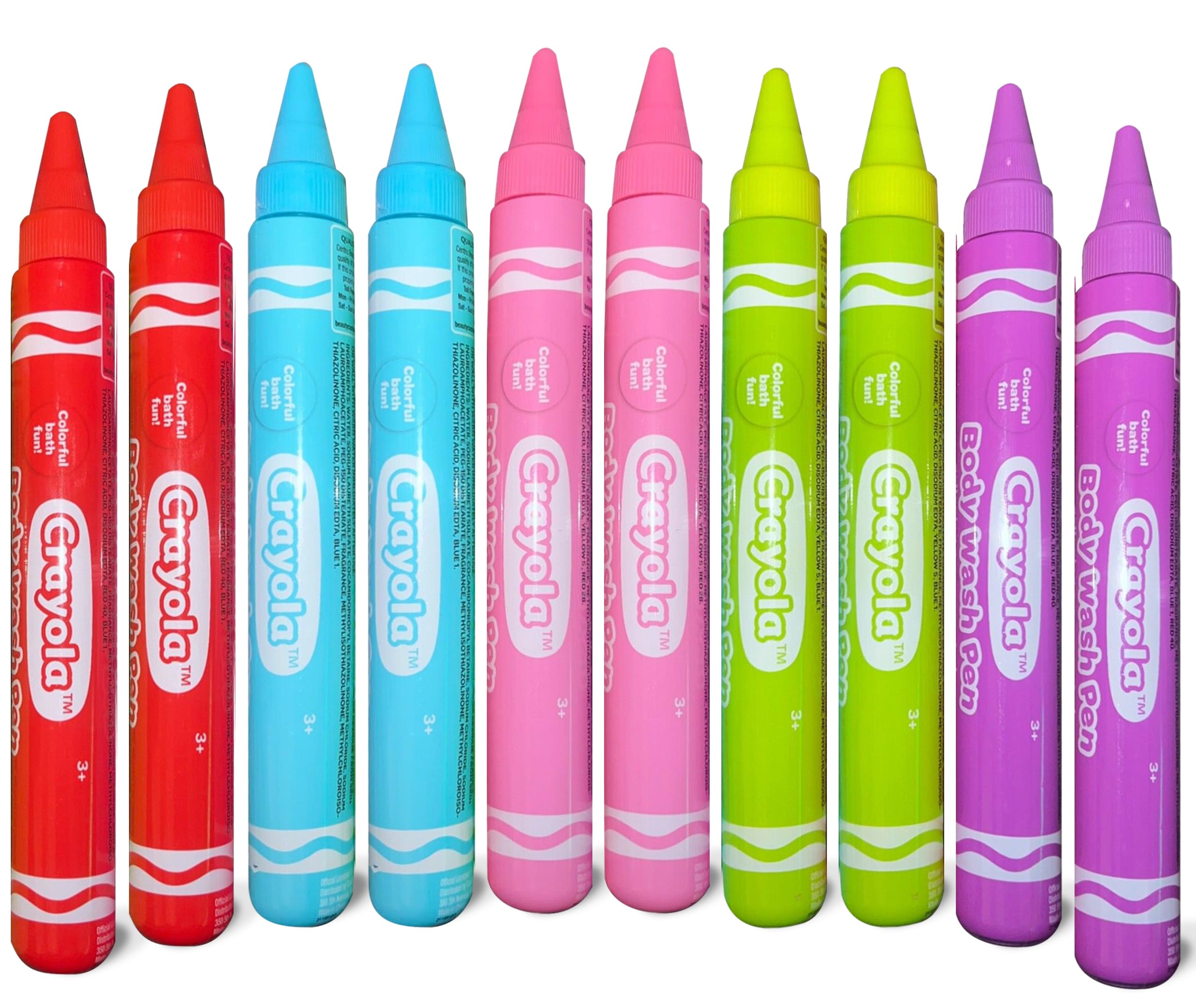 Crayola Kids Scented Body Wash Pens, 10 Pack Washable Kids Bath Paint –  WoodArtSupply, image size:2560x2158