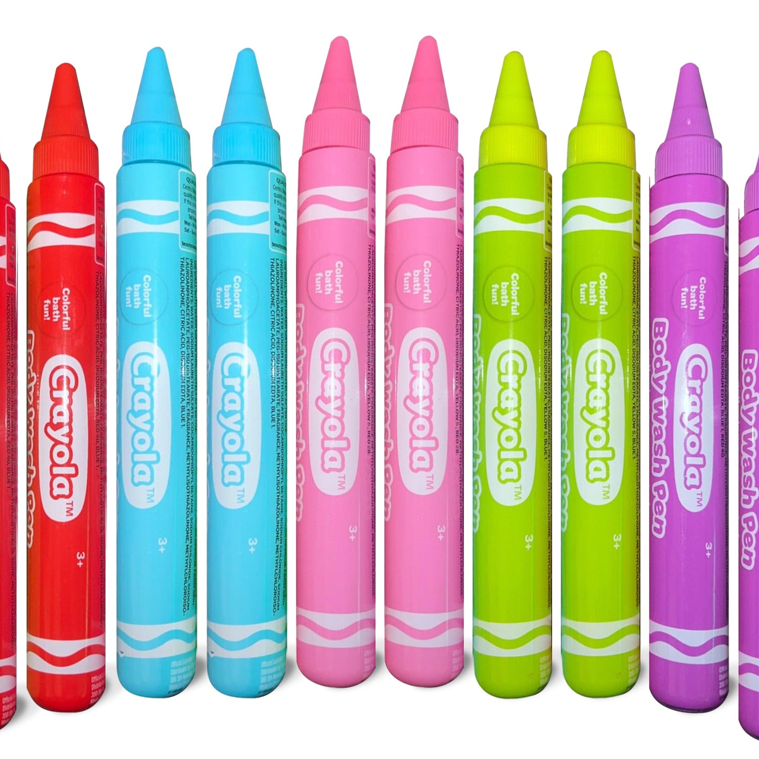 Crayola Kids Scented Body Wash Pens, 10 Pack Washable Kids Bath Paint in Assorted colors, Non-Toxic for Toddlers and Kids Bathtime Fun Crayola