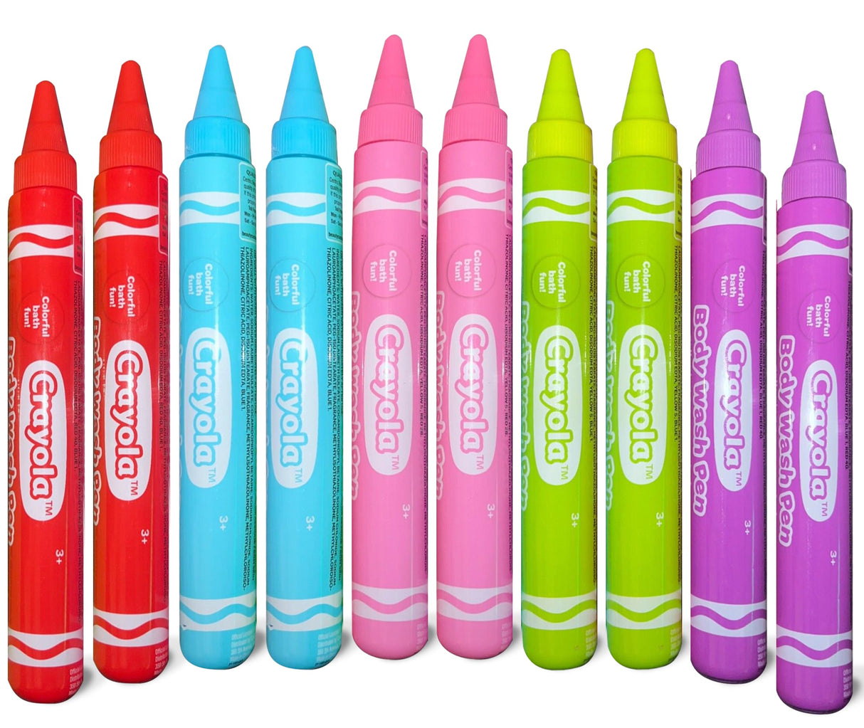 Crayola Kids Scented Body Wash Pens, 10 Pack Washable Kids Bath Paint in Assorted colors, Non-Toxic for Toddlers and Kids Bathtime Fun Crayola
