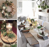 Unfinished Wood Slices for centerpieces 18 PCS 5.1-5.5 Inch,Round Wooden Discs with Tree Bark,Wood Cookies Circles for Crafts Christmas William Craft