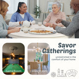 Furniture of America Coleman Transitional Round Wood 3 in 1 Table 54 in. for Dining, Casino Games, Chess, Poker and Domino, Billiard Room Essentials Furniture of America