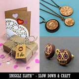 Louisiana State Silhouette Mini Wood Shape Charms Jewelry DIY Craft - 20mm (15pcs) - with Hole Sniggle Sloth