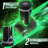 WORKPRO Cordless Car Buffer Polisher 6-Inch Dual Action Polisher for Car Detailing with 2 pcs 12V Rechargeable Battery, Orbital Polisher with WORKPRO