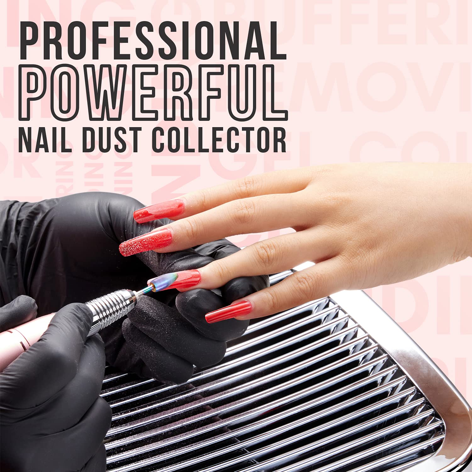 Makartt Nail Dust Collector 60W Extractor Vacuum Dust Collector for Nails Acrylic Nail Drill Dust Extractor Beauty Gift Nail Salon Equipment with 2 Makartt