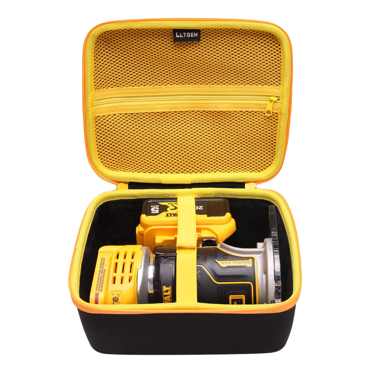 LTGEM Hard Case for DEWALT DCW600B 20V Max XR Cordless Router & DEWALT DWP611 Router - Travel Protective Carrying Storage Bag L LTGEM