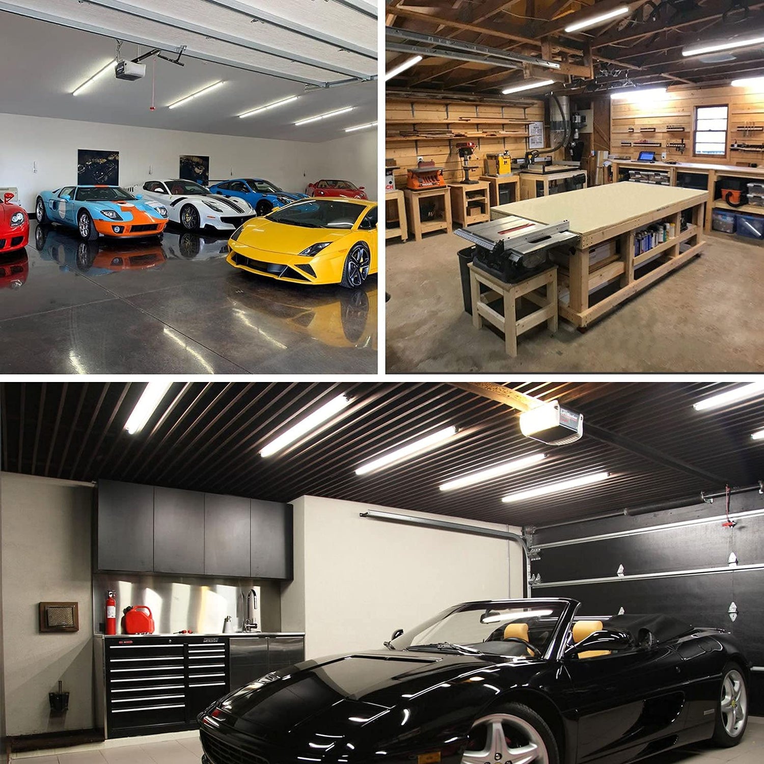 Barrina LED Shop Light, 40W 5000LM 5000K, 4FT Integrated Fixture, V Shape,T8 Light Tube, Daylight White, Clear Cover, Hight Output, LED Shop Lights Barrina