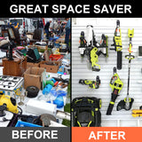 Dorisy Upgraded 16 Packs Garage Hooks Utility Double Heavy Duty with Mop Broom Holders, Wall Mount Hooks, Garage Storage Organization and Tool Dorisy