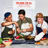 hedley & bennett Waxman Apron - 100% Cotton, Water Resistant, Heavy Duty Waxed Canvas Apron with Pockets & Adjustable Strap for Grilling, Baking, hedley & bennett