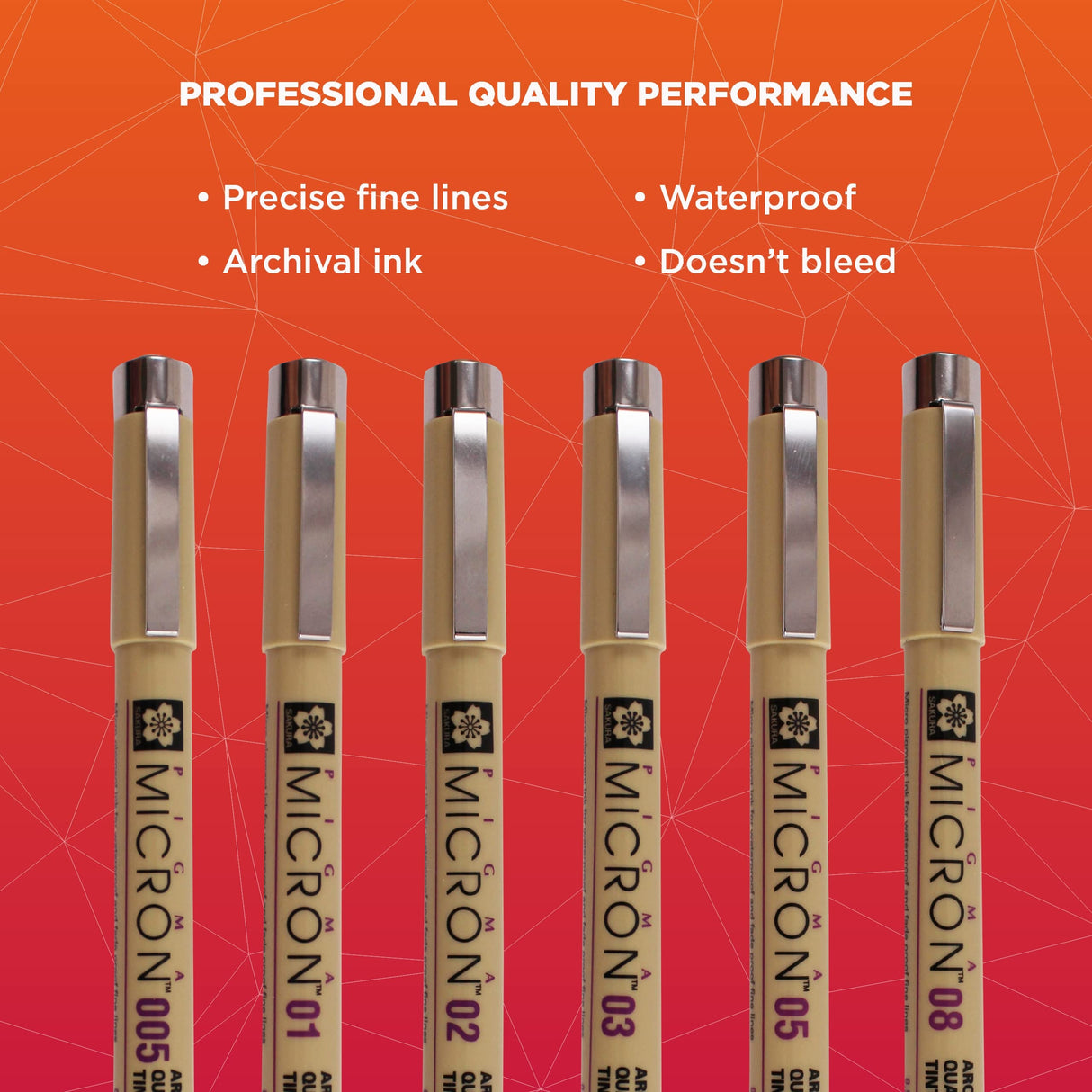 SAKURA Pigma Micron Fineliner Pens - Archival Black Ink Pens - Pens for Writing, Drawing, or Journaling - Assorted Point Sizes - 6 Pack SAKURA