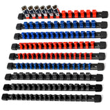 Reniteco Socket Organizer Drive ABS Tools-Socket Holder, Premium Quality 9 Pieces Holders Kit 1/4-Inch x 48 Clips, 3/8-Inch x 45 Clips, 1/2-Inch x 36 Reniteco