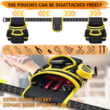 Tool Belt, Magnetic Tool Pouch with 26 Pockets for Men Heavy Duty Tool Pouch Bag, Detachable Tool Bags for Carpenter Electrician Construction Utility XonyiCos