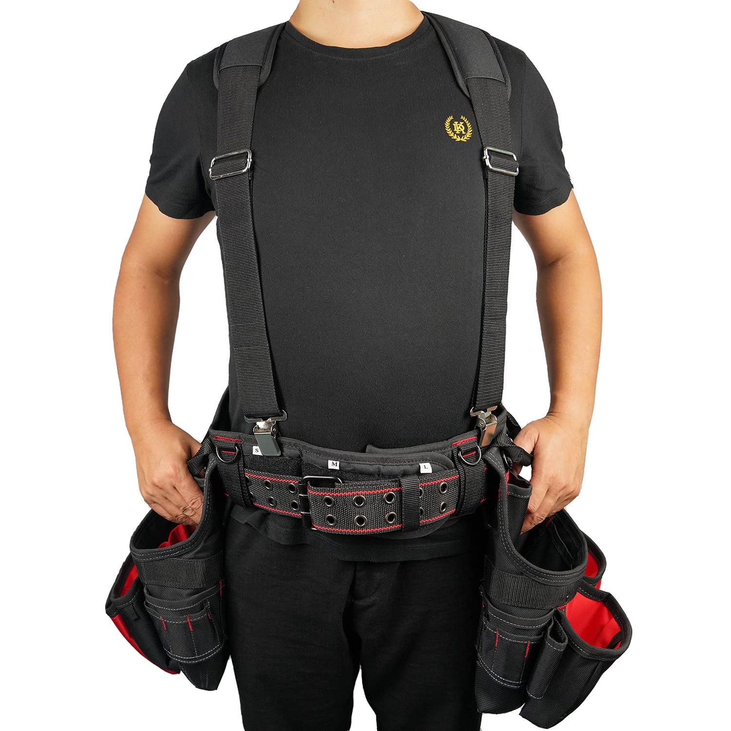 MELOTOUGH Padded Tool Belt Work Suspenders With Super Strong Clip for Carpenter's Suspension Rig construction suspenders for men MELOTOUGH