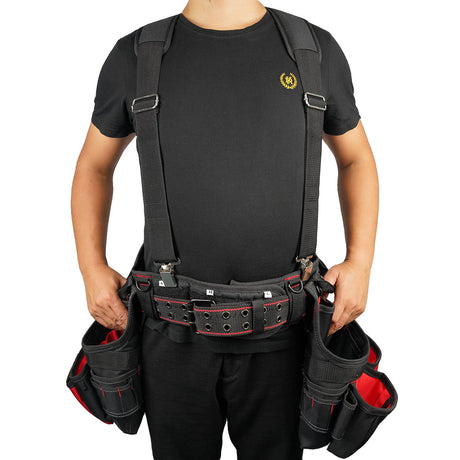 MELOTOUGH Padded Tool Belt Work Suspenders With Super Strong Clip for Carpenter's Suspension Rig construction suspenders for men MELOTOUGH