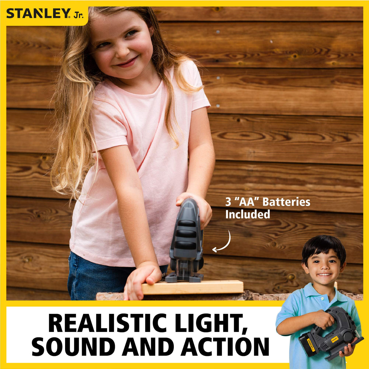 STANLEY Jr Jigsaw Toy – Carpentry Role Play For Kids – Enhance Hand And Eye Coordination – Power Tool Stanley Jr