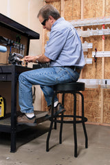 Performance Tool W85010 Swivel Seat Bar Stool for Mechanic Garages and Workshops, Black, 0.6x9.8x5.8-Inches Performance Tool