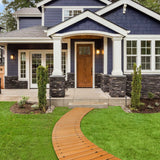 RELIANCER 6' Wooden Garden Pathway,Outdoor Roll Out Cedar Curved Walkway,Patio Path Decorative Garden Boardwalk Walkways,Weather-Resistant Roll Up RELIANCER