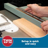 Thin Rip Jig Table Saw Jig for Making Repetitive Narrow Strip Cuts on Table Saws with 3/4" x 3/8" Miter Slots • Also Works with Many Router Tables Peachtree Woodworking Supply