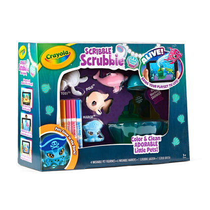Crayola Scribble Scrubbie Glow Lagoon Pets, Sea Animal Toys, Gifts for for Boys & Girls, 3+