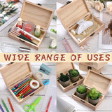 Yookeer Unfinished Wooden Boxes with Hinged Lid Wood Bulk Box for Crafts Rectangle Keepsake Box Front Clasp Wooden Storage Box for Crafts Paint DIY Yookeer