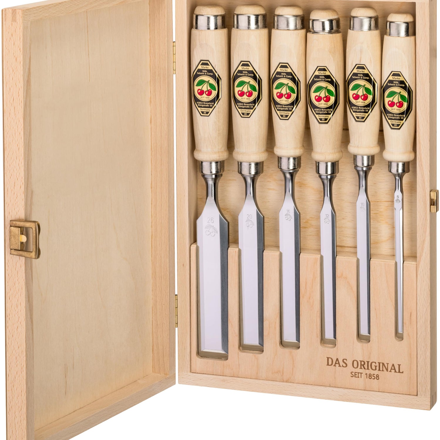 Kirschen 1101000 6-Piece Chisel Set in Wood Box Kirschen