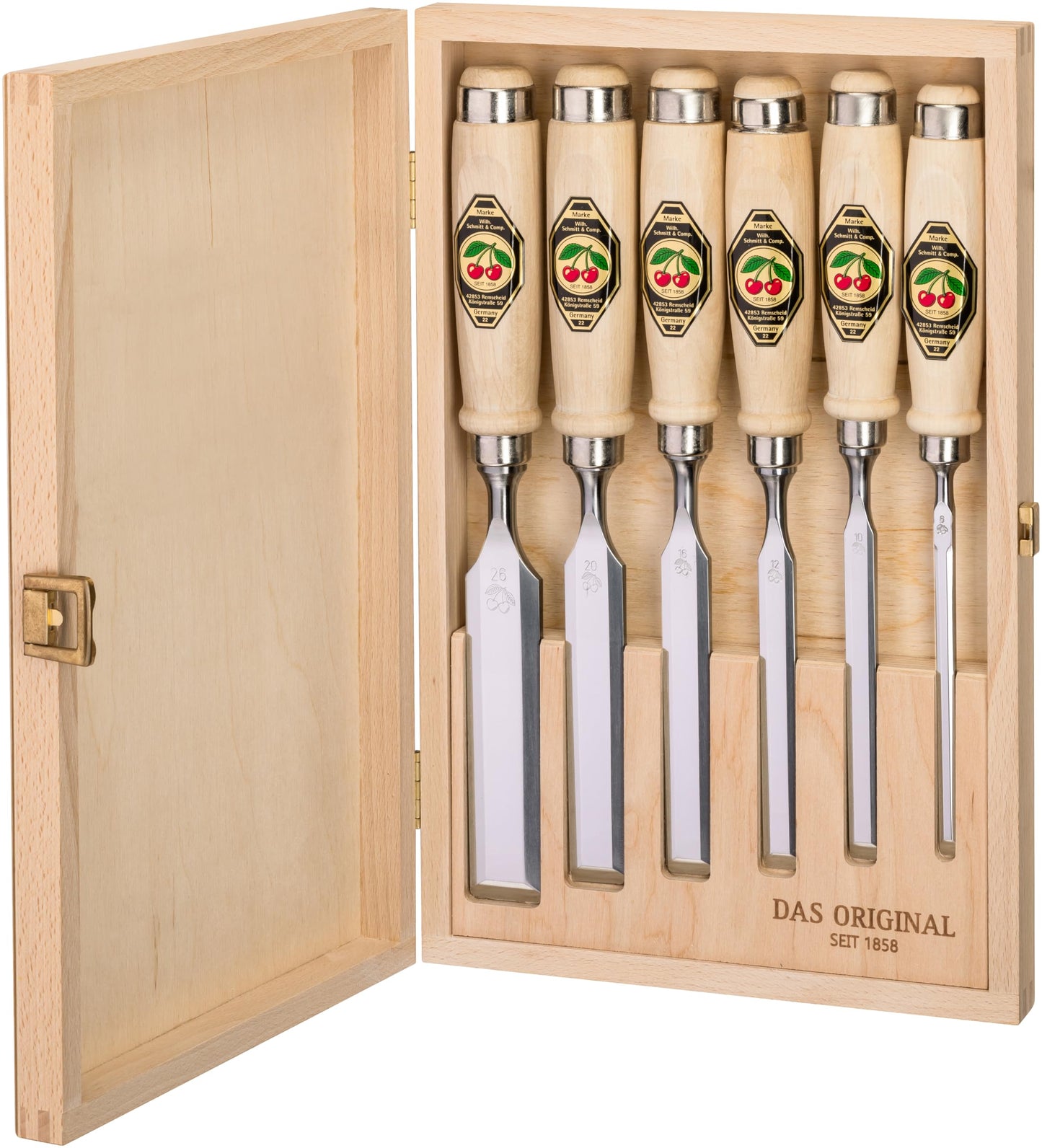 Kirschen 1101000 6-Piece Chisel Set in Wood Box - WoodArtSupply