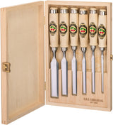 Kirschen 1101000 6-Piece Chisel Set in Wood Box Kirschen