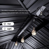 PURPLE LEAF 12' X 20' Outdoor Hardtop Gazebo for Patio Galvanized Steel Double Roof Permanent Canopy Teak Finish Coated Aluminum Frame Pavilion PURPLE LEAF