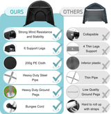 MELLCOM Portable Garage, 12' x 20' x 9.8' Heavy Duty Carport with All-Steel Metal Frame and Round Style Roof, Anti-Snow Car Canopy for Car, Truck, MELLCOM