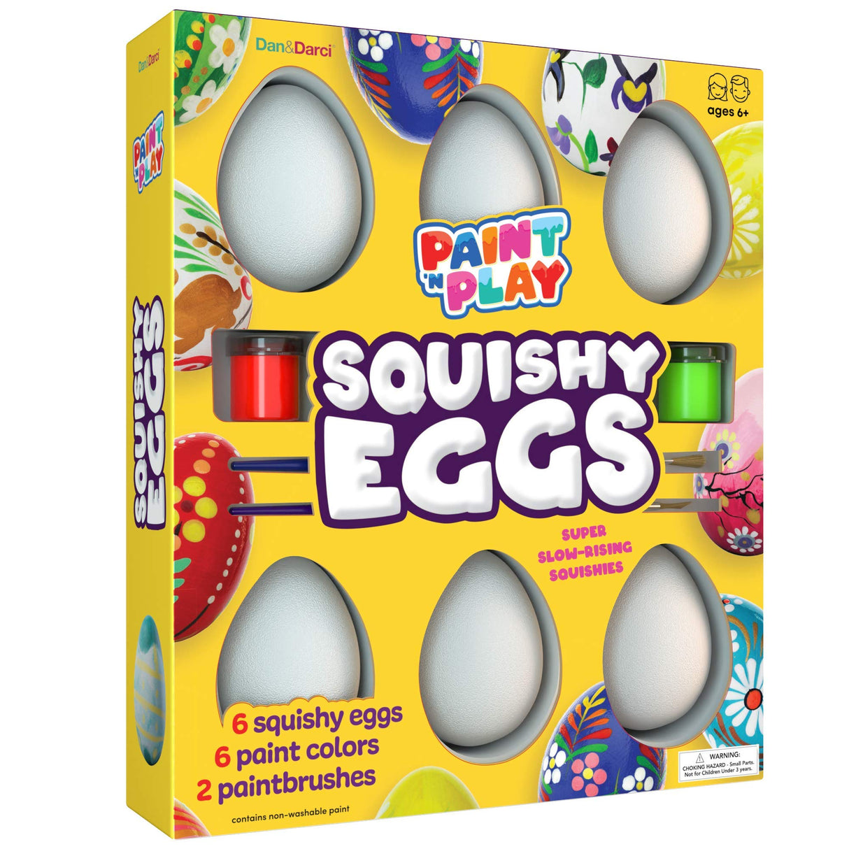 Dan&Darci Egg Squishy Painting Kit - Arts and Crafts for Girls and Boys - Kids Easter Art Activities - Craft Gift for Kids Ages 4 5 6 7 8 9 10 Year Dan&Darci
