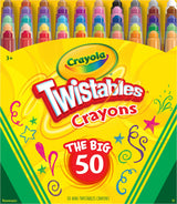 Crayola Mini Twistables Crayons (50 Ct), Kids Art Supplies, Unique Gifts for Kids, Stocking Stuffers, Crayons for Toddlers, 3+ Crayola