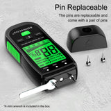 Wood Moisture Meter, Firewood Moisture Tester, Drywall Moisture Detector Professional Moisture Content Meter Lumber Logs Concrete Floors Carpet RDINSCOS