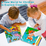 Volmop 3 Pack Paint by Numbers for Kids Ages 8-12,10 * 8" Color by Number for Kids Framed Canvas with 17 Acrylic Paints and 6 Brushes, Kids'Paint by Volmop