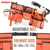 Hi-Spec 16pc Orange Kids Tool Set & Child Size Tool Belt With Real Metal Hand Tools for Building, Woodwork & Construction Learning Hi-Spec